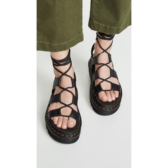 Doc Martens Nartilla Leather Lace-Up Sandals - Picture 2 of 15